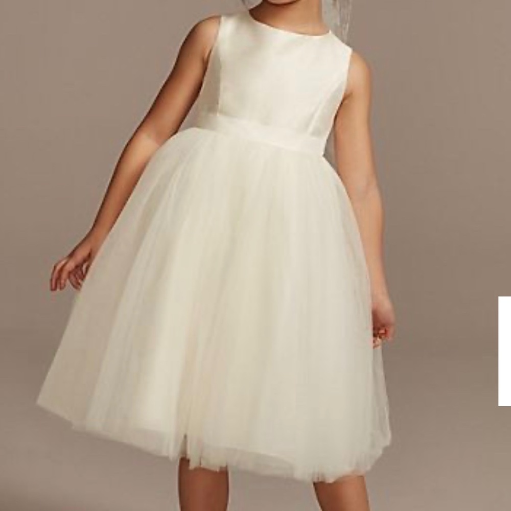 White David’s bridal flower girl dress With tulle